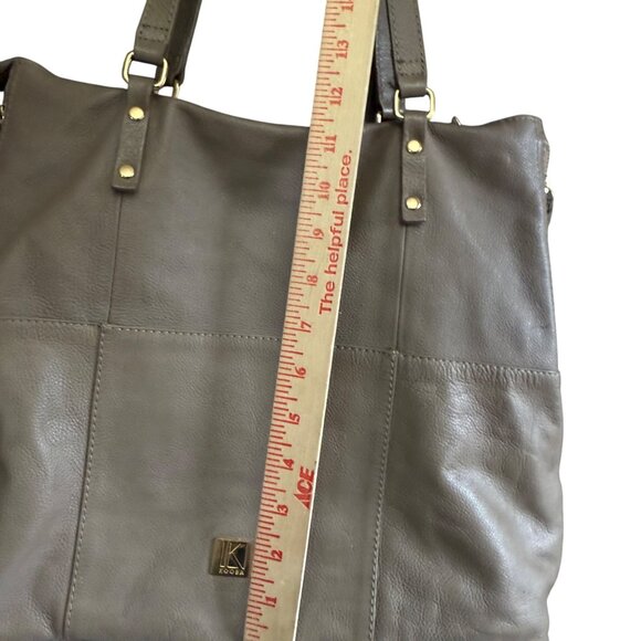 Kooba Leather Tote Bag With Dual Handles & Gold Hardware - Picture 6 of 11